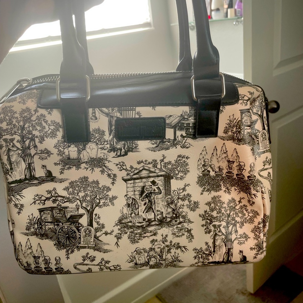 Black and White Disney Parks Haunted Mansion Bag